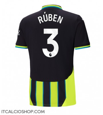 Manchester City Ruben Dias #3 Seconda Maglia 2024-25 Manica Corta